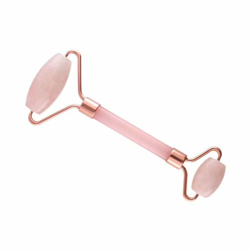 Rouleau double de massage Quartz Rose 