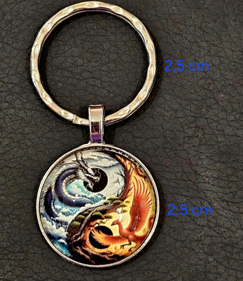 Porte-clefs Yin Yang Dragon Phoenix