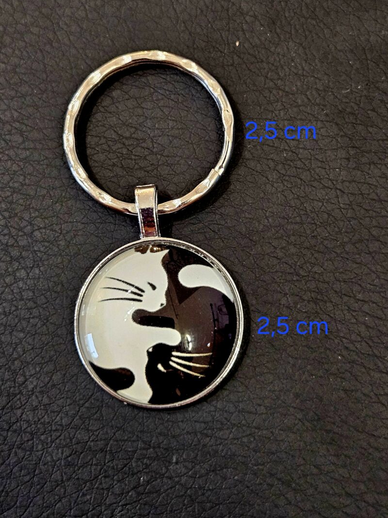 Porte-clefs Yin Yang Chat