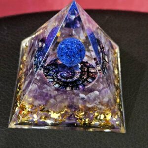 Pyramide Orgone Lapis Lazuli et Améthyste