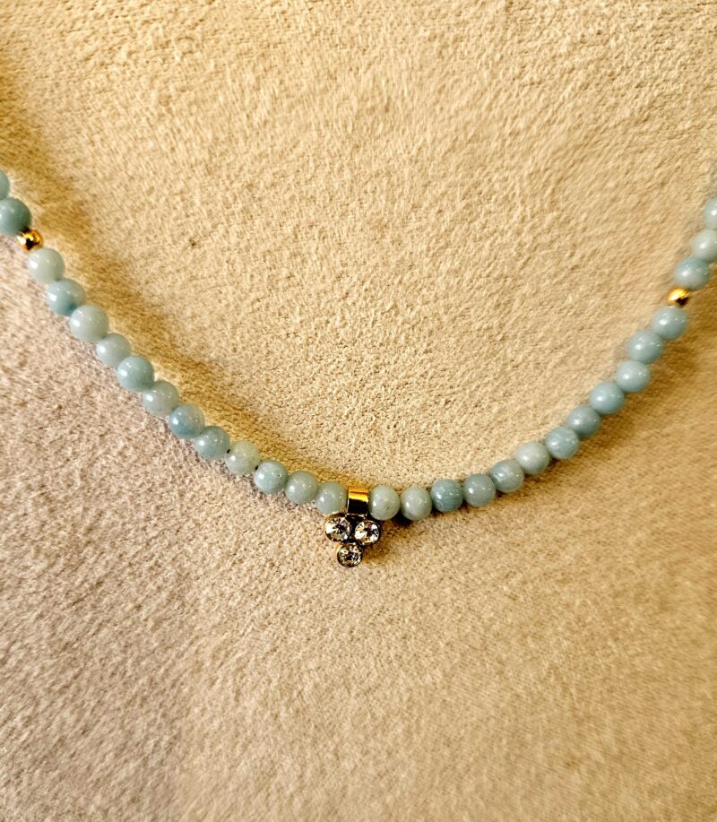 Collier doré Amazonite  – Image 2