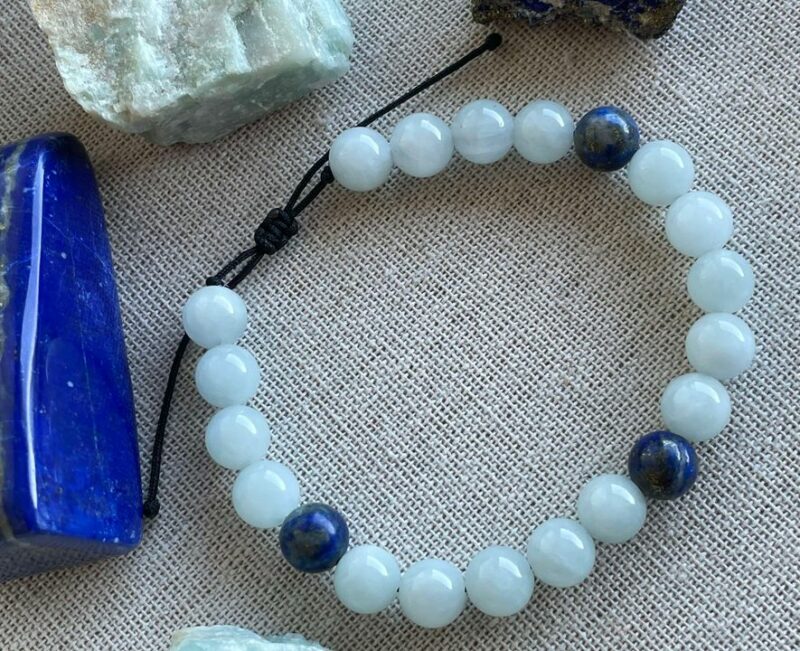 Bracelet Aigue-Marine et Lapis Lazuli