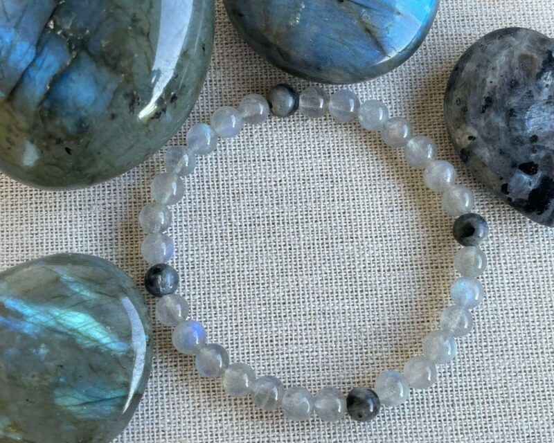 Bracelet Labradorite et Larvikite