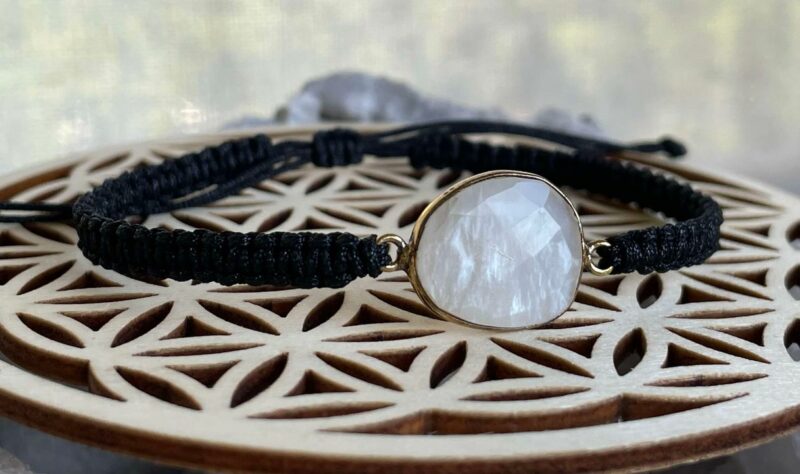 Bracelet Macramé Labradorite Blanche