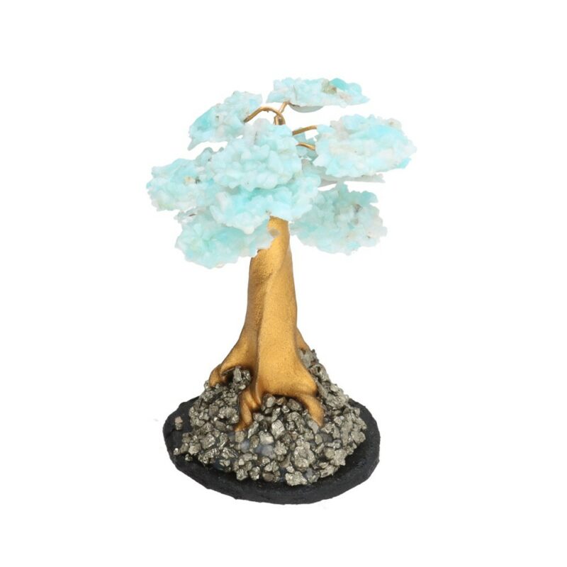 Mini Arbre Amazonite sur Pyrite